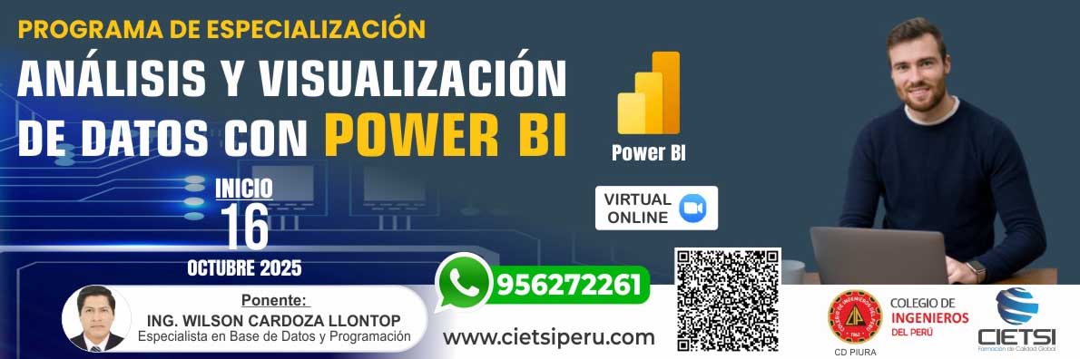 PROGRAMA DE ESPECIALIZACIÓN EN ANÁLISIS Y VISUALIZACIÓN DE DATOS CON POWER BI 2025